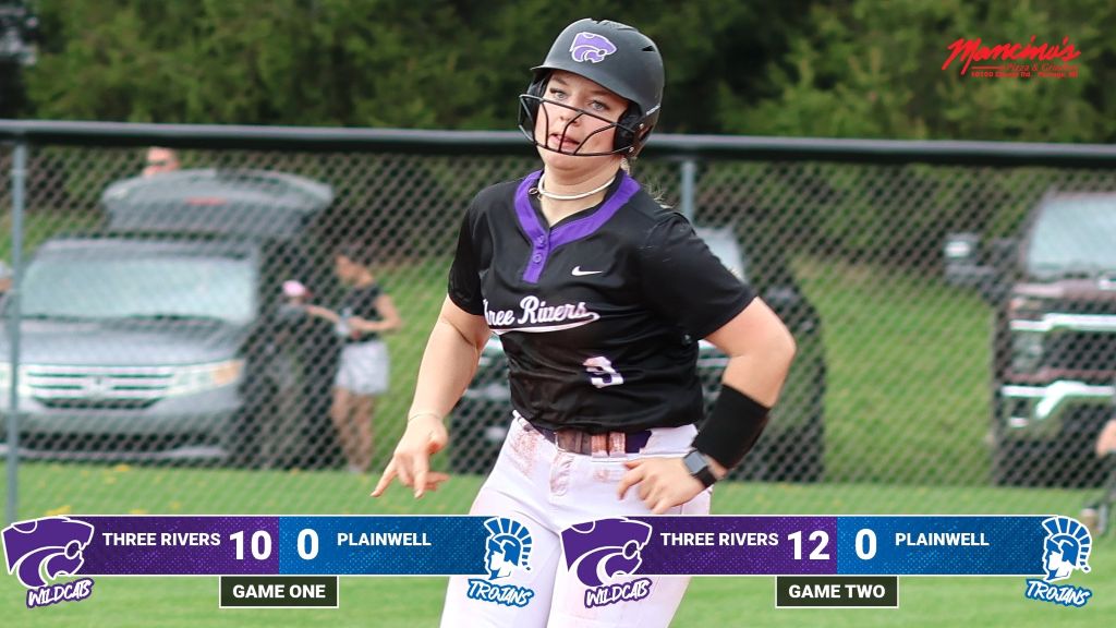 Three Rivers takes two softball games from Plainwell